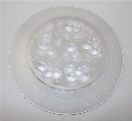 A René Lalique Ormeaux pattern dish, no.3265 and a Marienthal, pattern no. 3241 plate, 23cm